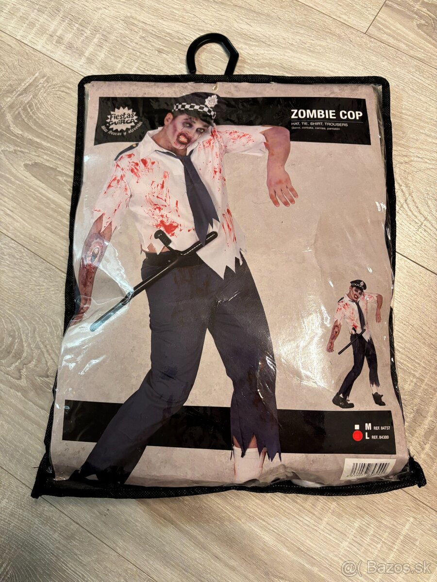 Kostým na halloween zombie policajt