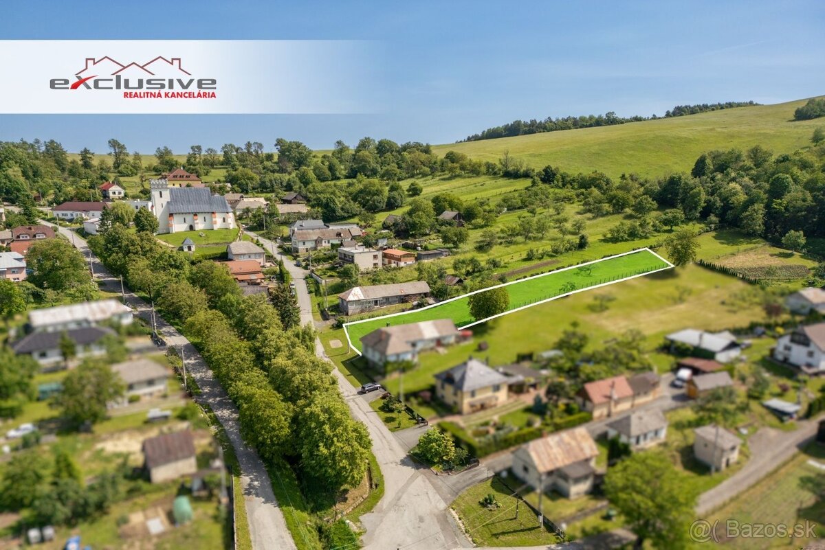 NOVÁ CENA,STAVEBNÝ POZEMOK,OBEC CHMEĽOV, 2200 M2,VŠETKY IS