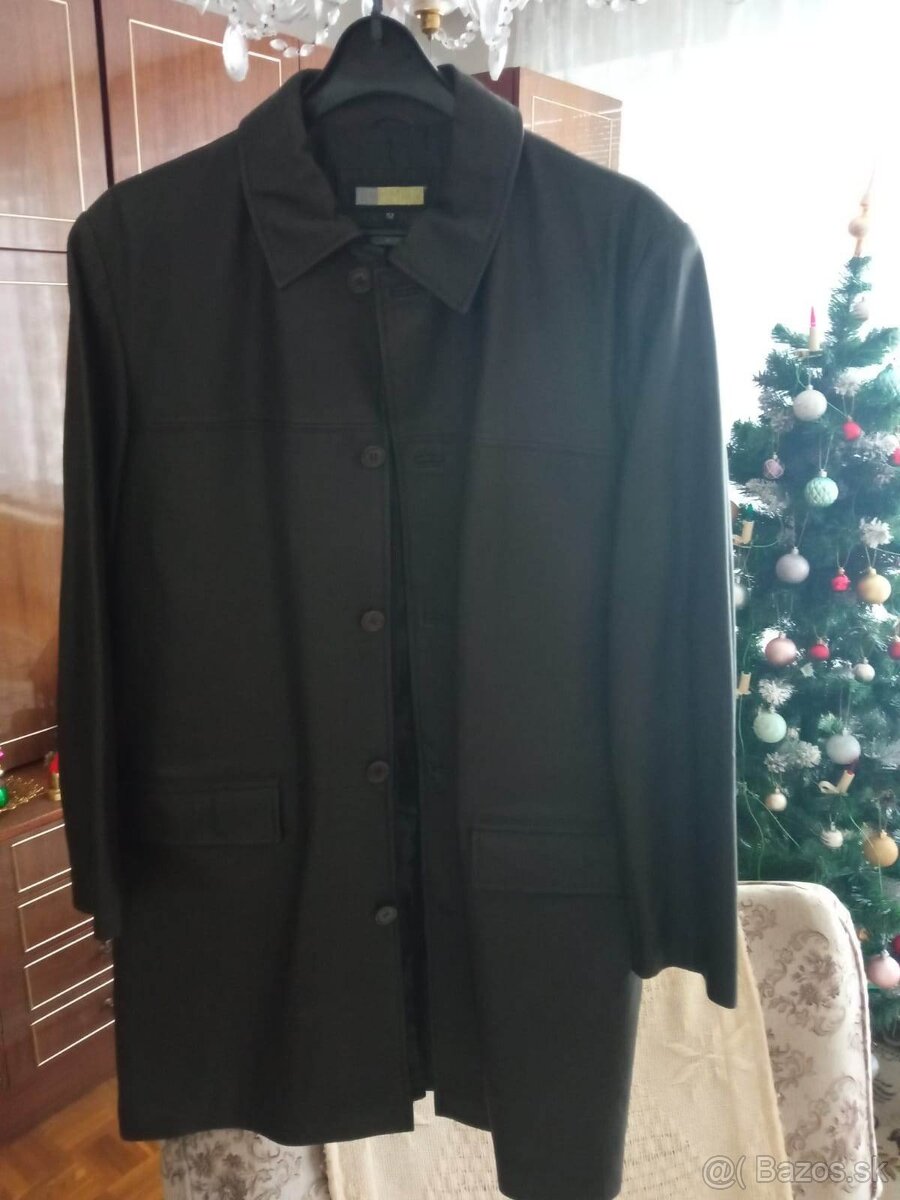 nový-nenosený pánsky kožený kabát