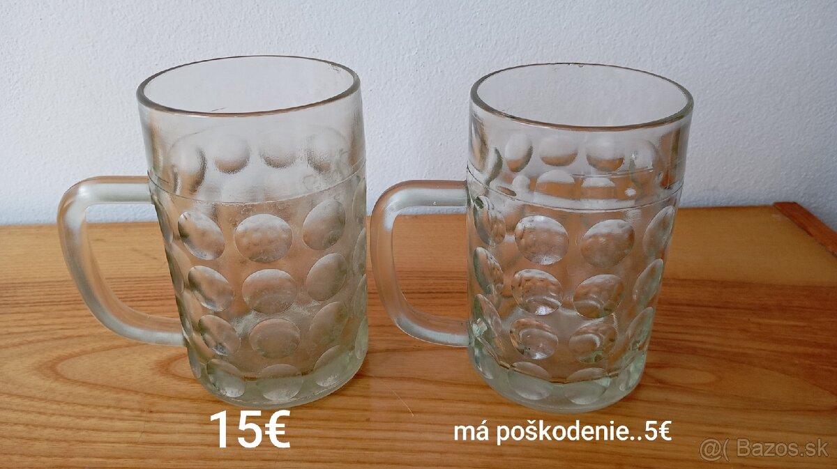 staré pivové poháre