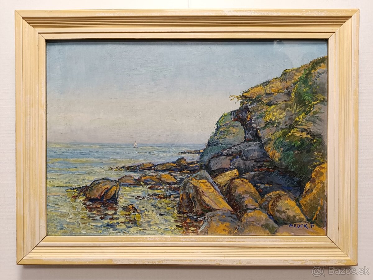 Obraz Jan Medek, Dalmácie olej na desce 43x57