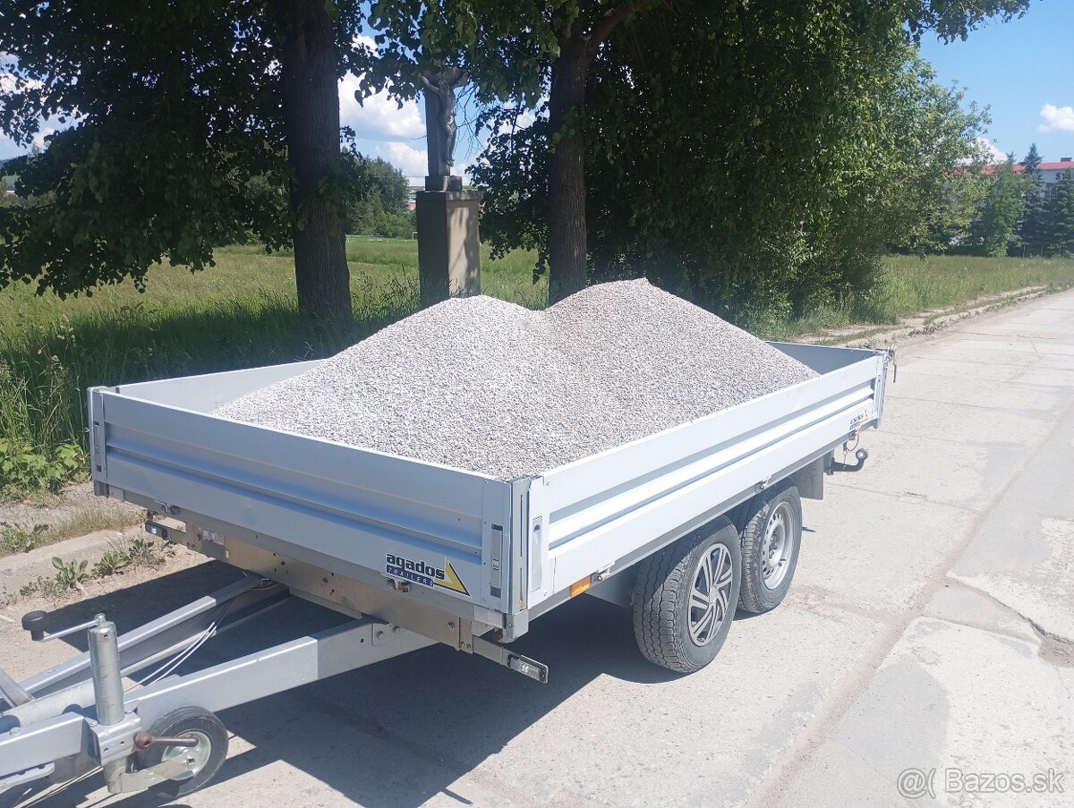 Predám brzdený vozík vyklápač na 3 strany