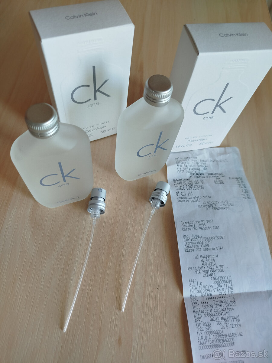 CK One 50 ml - originál, nový, duty free, 2 ks