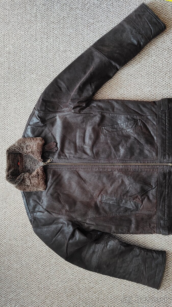 Zimná kožená bunda veľkosť L