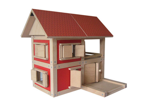 Drevený magnetický Poschodový dom DREVOLAND D07