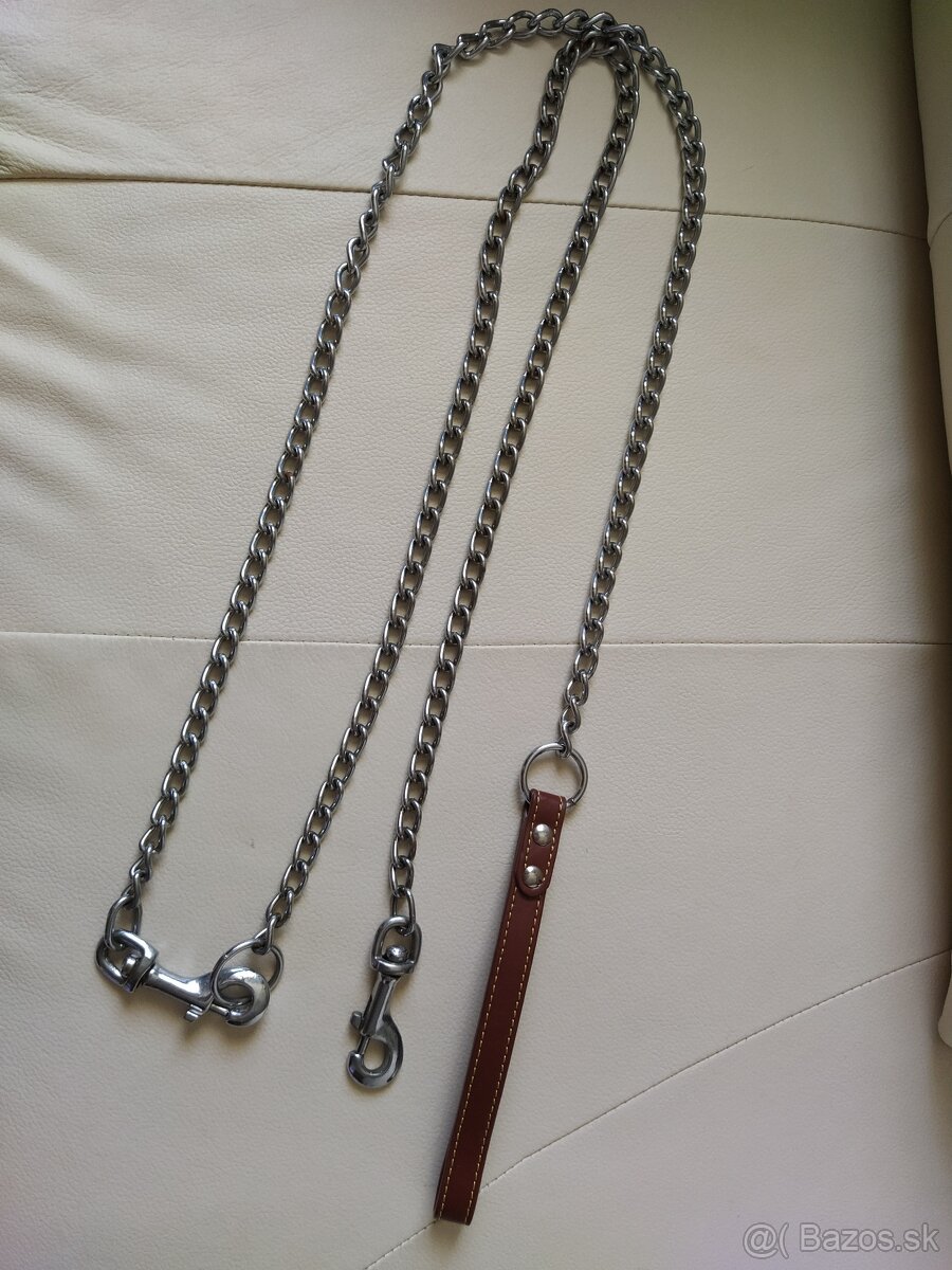 NOVÁ kovová vôdzka pre psov 2m 3cm (osobný odber)