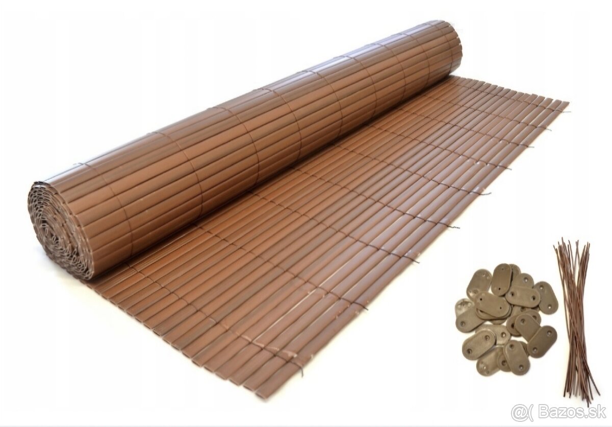 OBOJSTRANNÁ PVC ROHOŽ, BALKOVÁ 2ks V-1m x D-5 m, hnedá