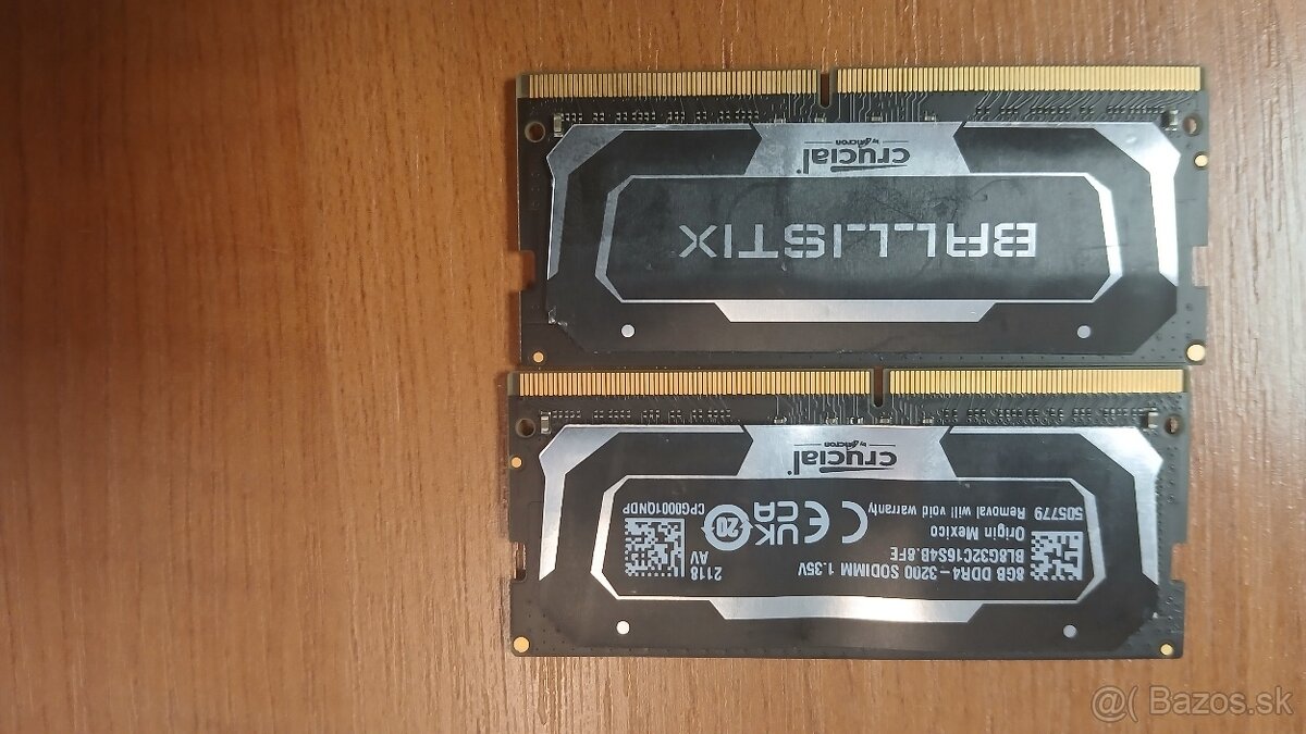 Ballistix Crucial 16GB DDR4 3200 SODIMM 1,35V DDR4