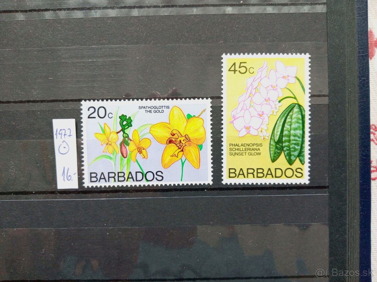 Poštové známky č.890 - Barbados - kvety komplet