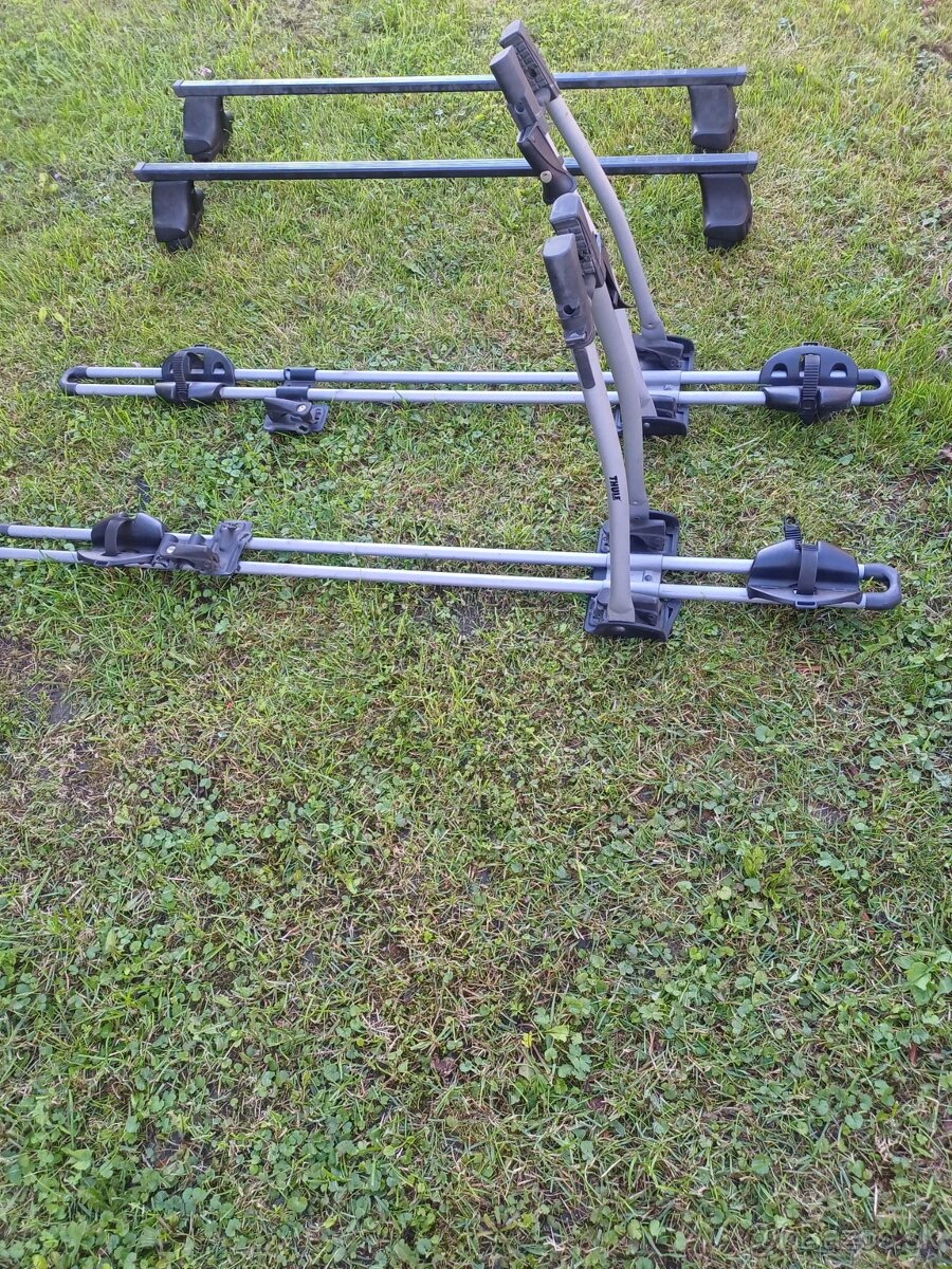 Predám strešný nosič s nosičom na dva bicykle