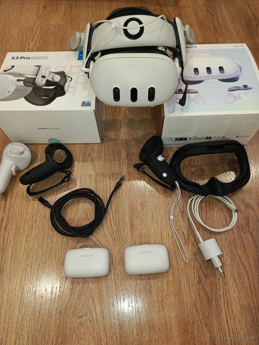 Meta Quest 3 (512 GB) + príslušenstvo – výbornom stave