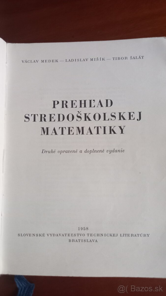 Prehlad stredoskolskej matematiky