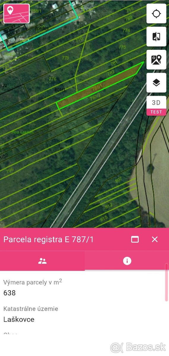 Predám pozemok v Obci Laškovce