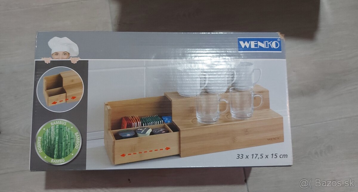 WENKO Banbusové schodiky na kávu a čaj