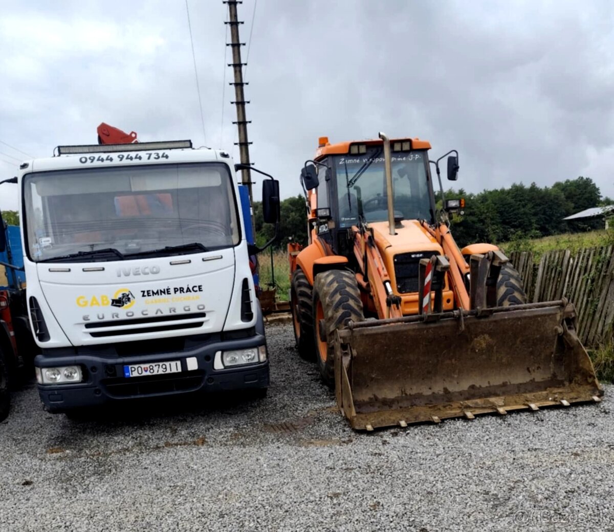 Predám Iveco nákladné auto a traktorbager Fiat Kobelco