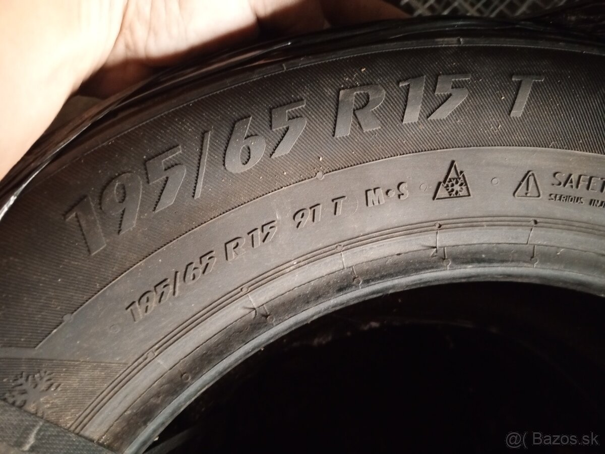 Zimné ako nové R15 195 65 na volkswagen golf....