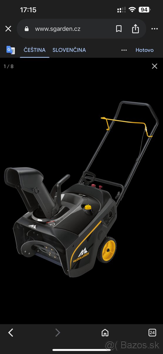 Predám snehovú frézu zn.MC culloch