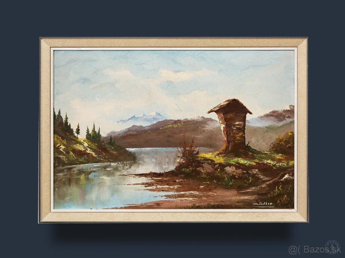 Horské jazero, Ziedler, 645 × 475 mm