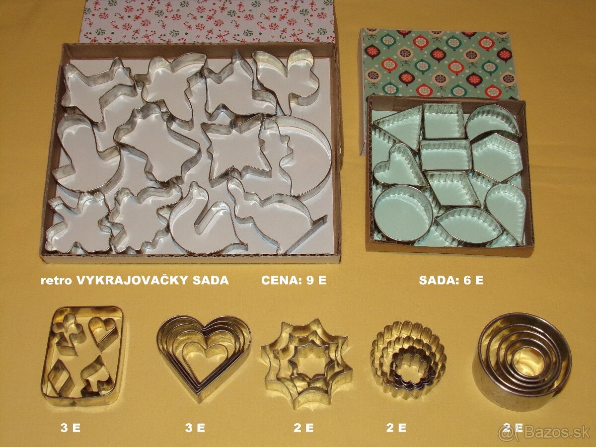 RETRO FORMIČKY, KOŠÍČKY, VANIČKY, ORIEŠKY, VYKRAJOVAČKY