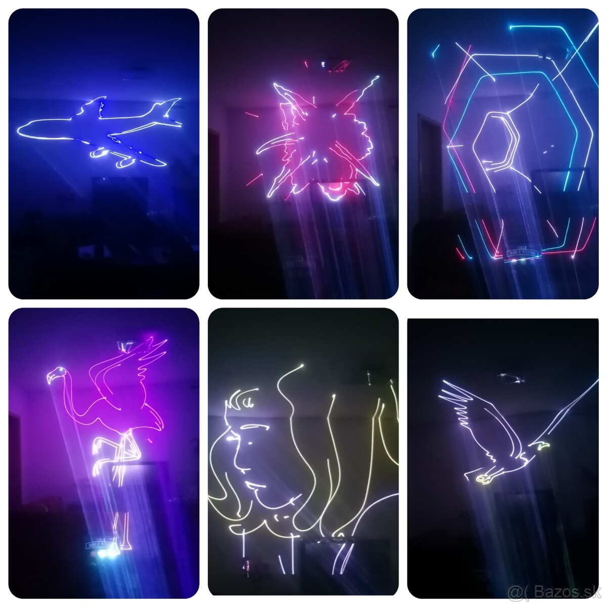 Laser animačný na diaľkové ovládanie, RGB plnofarebný