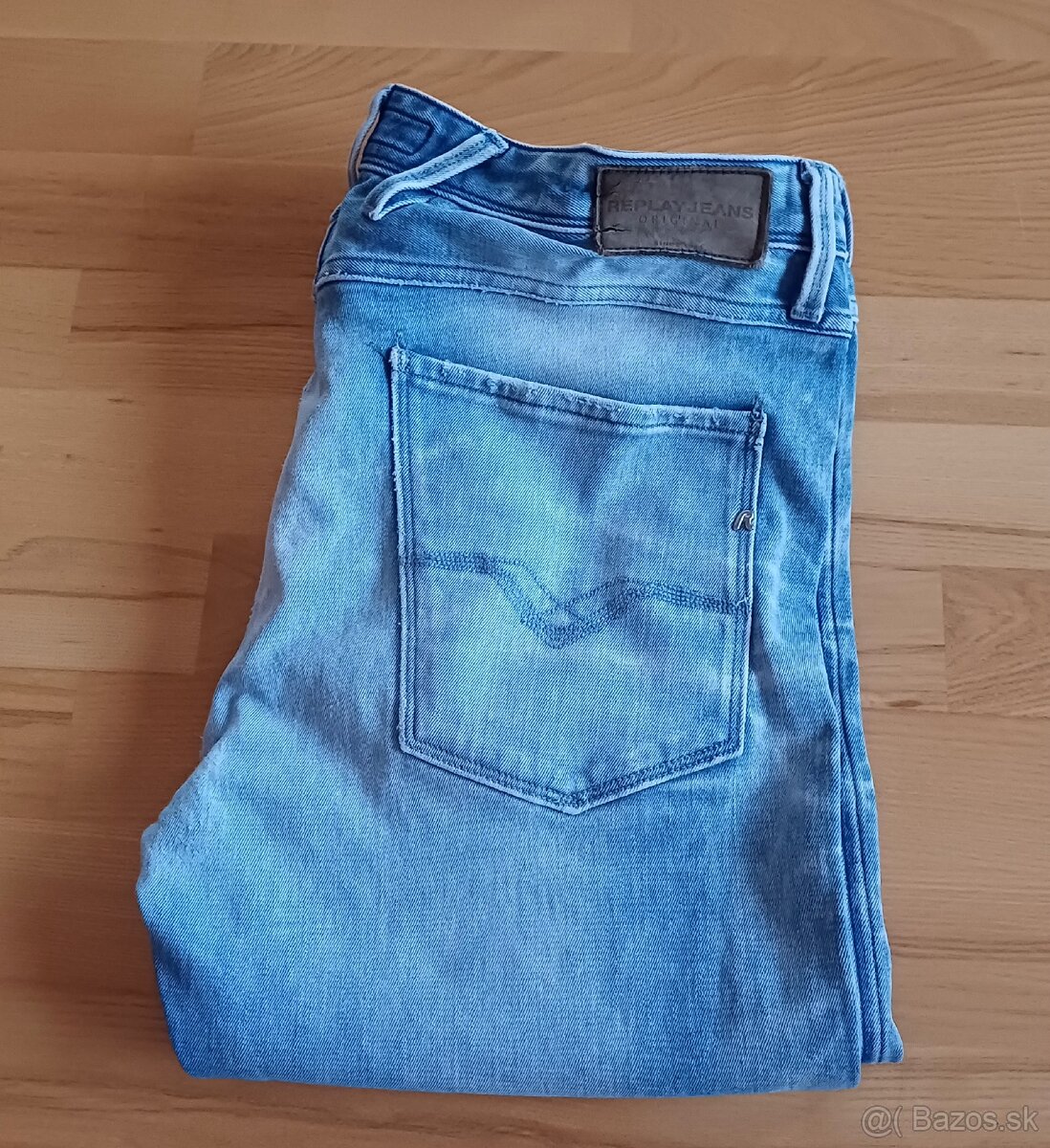 Replay modré slim fit