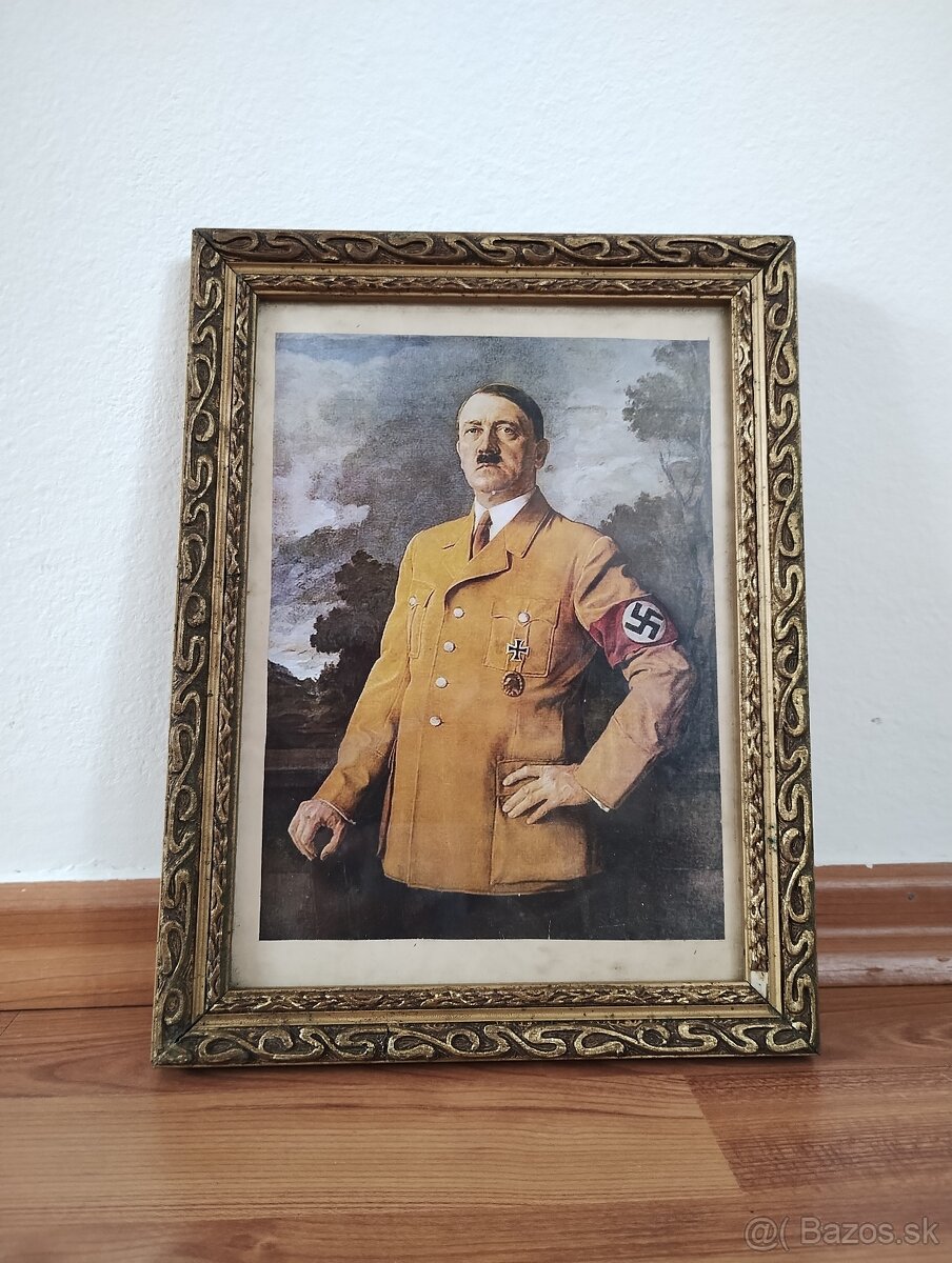 Prodám originální obraz Adolfa Hitlera nalezený na půdě