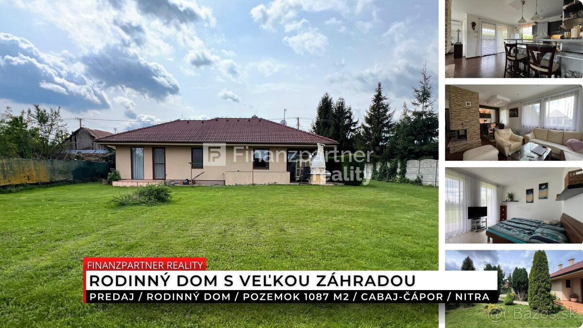 Rodinný dom s pozemkom 1 087 m², Cabaj-Čápor