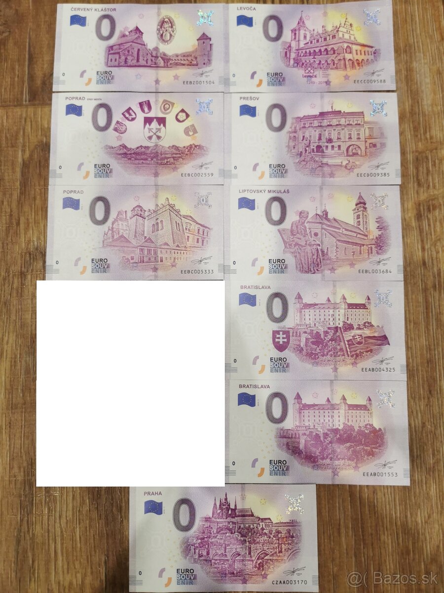 0 Eur bankovky