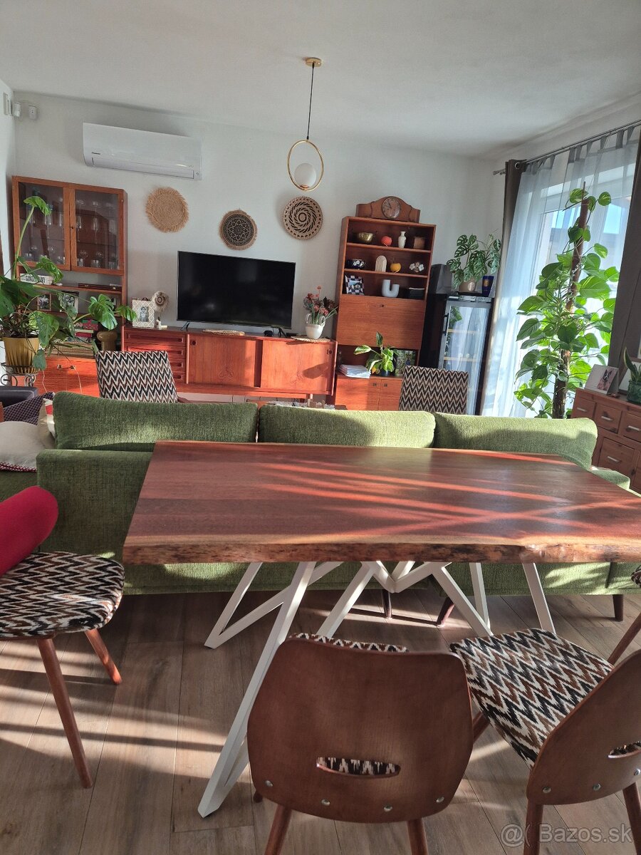 Retro nábytková stena – mid-century modern, Švédsko, teak