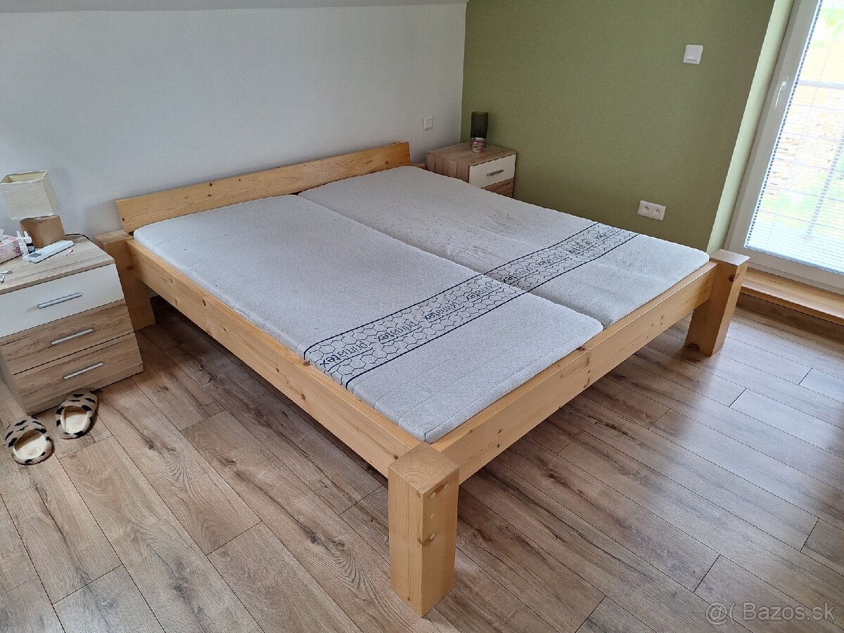 Kvalitná posteľ z masívu 180x200