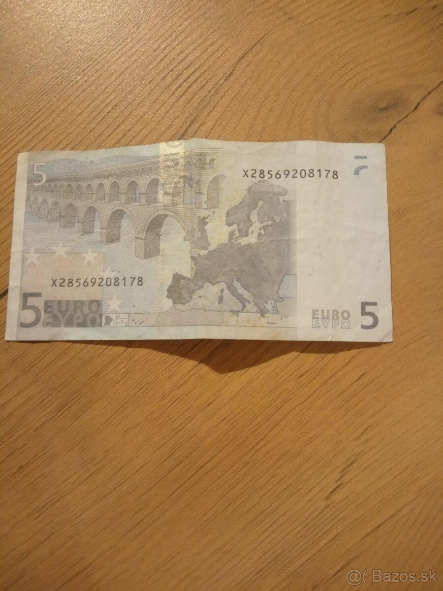 Vzácna 5 € bankovka