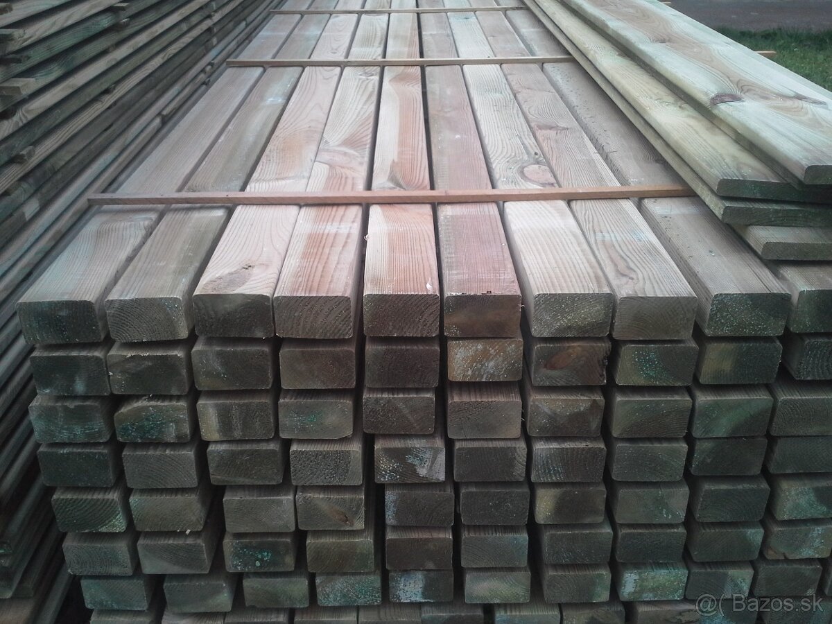 Drevo, rezivo severská borovica, tlakovo impregnovaná