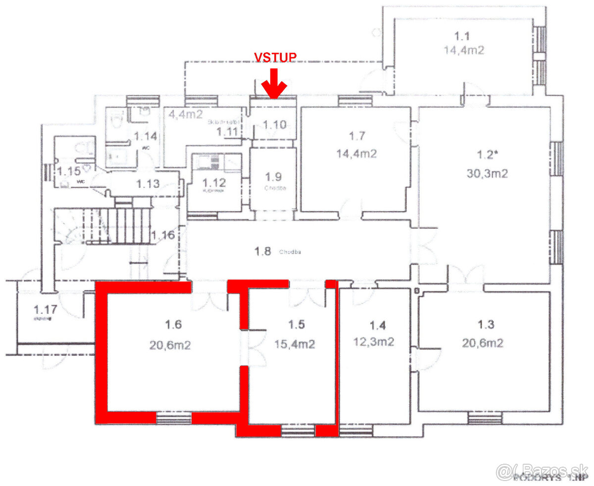✅ Kancelárie s parkovacím miestom na prenájom – 36 m2.