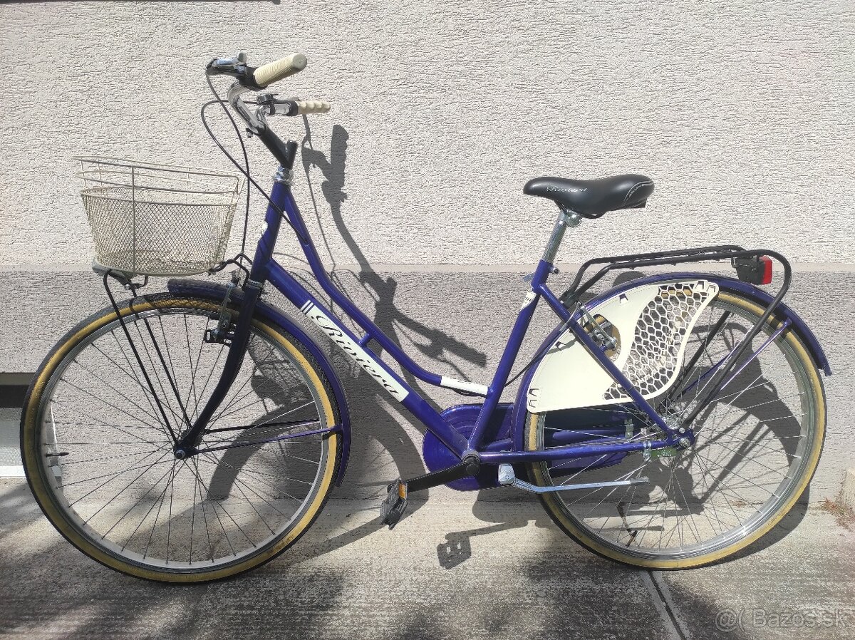 Dámsky mestský bicykel Riviéra s košíkom