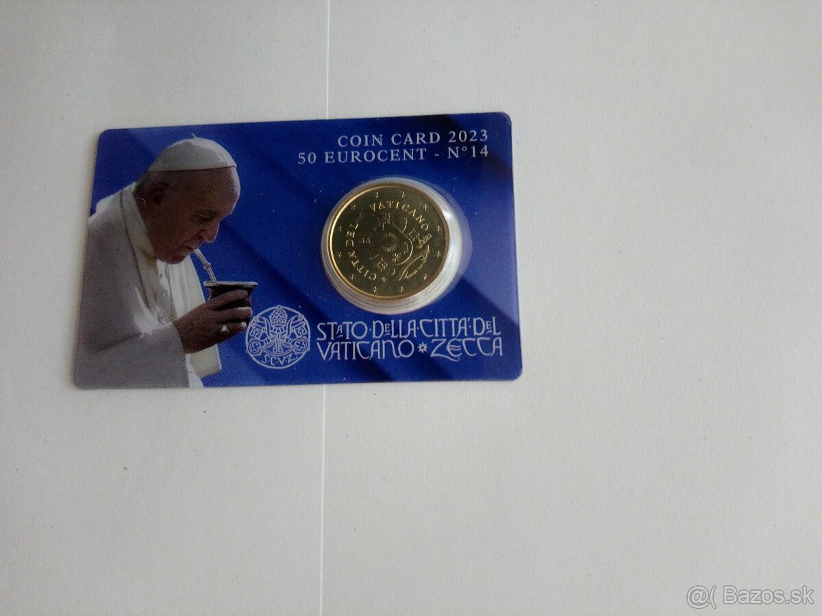 50 cent 2023 Coin Card - Vatikán