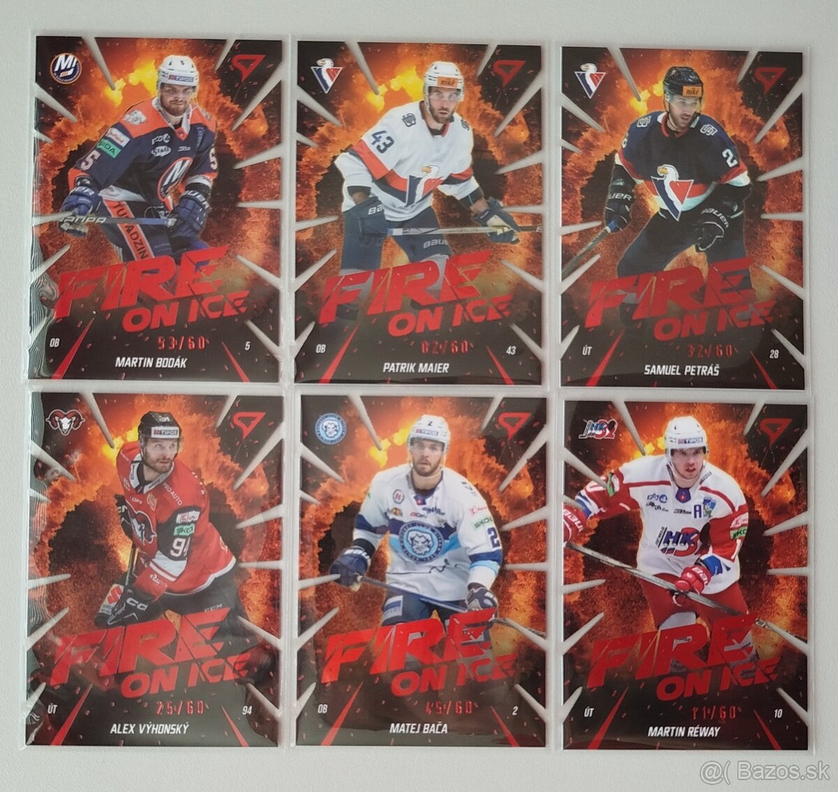 Hokejové kartičky TIPOS EXTRALIGA 23/24 - FIRE ON ICE /60