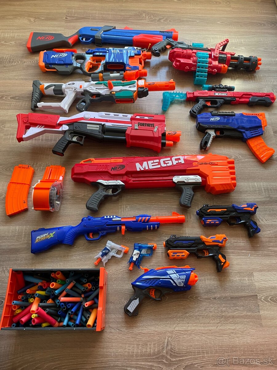 Predám nerf zbrane + stojan