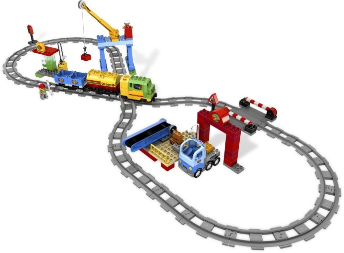 Lego Duplo - nakladny vlak, zeleznicny most, kolajnice