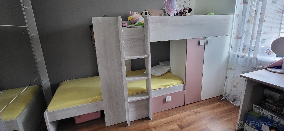 Poschodová posteľ + skriňa SET