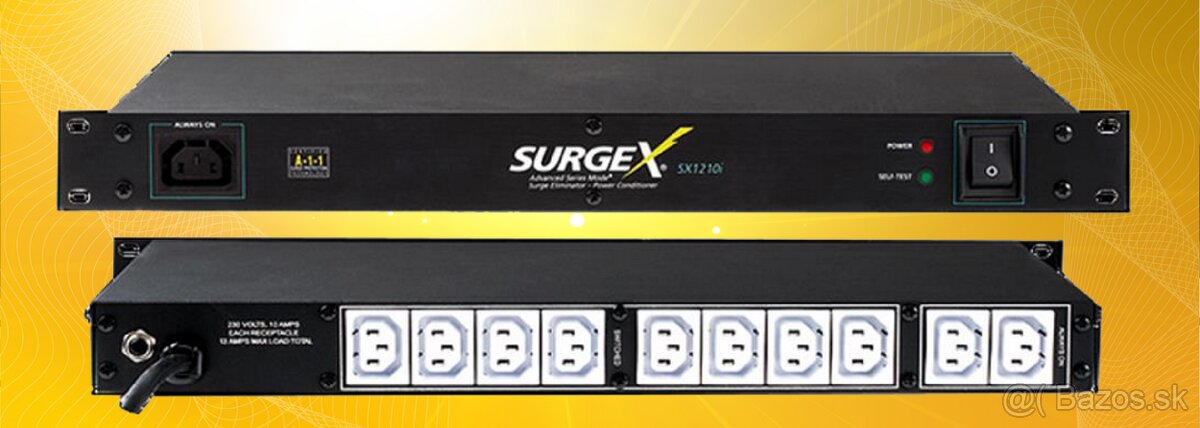 SurgeX SX-1216i 16A Power kondicionér s 11 IEC zásuvkami