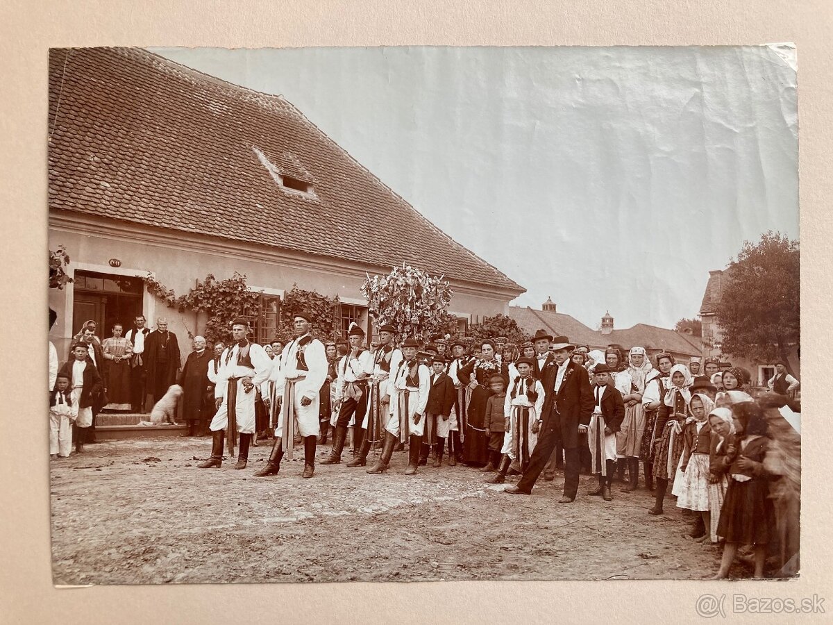 Václ. Bartoň - Na svatbě (1906) 4 orig. fotografie