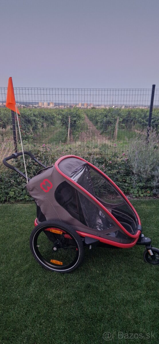 Hamax Outback cyklovozík pre 2 deti TOP stav, komplet výbava