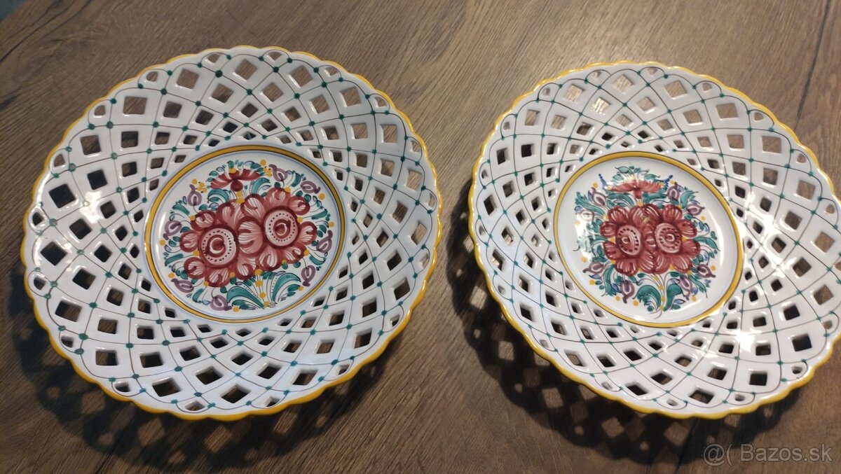Moravská keramika, maľovaný tanier