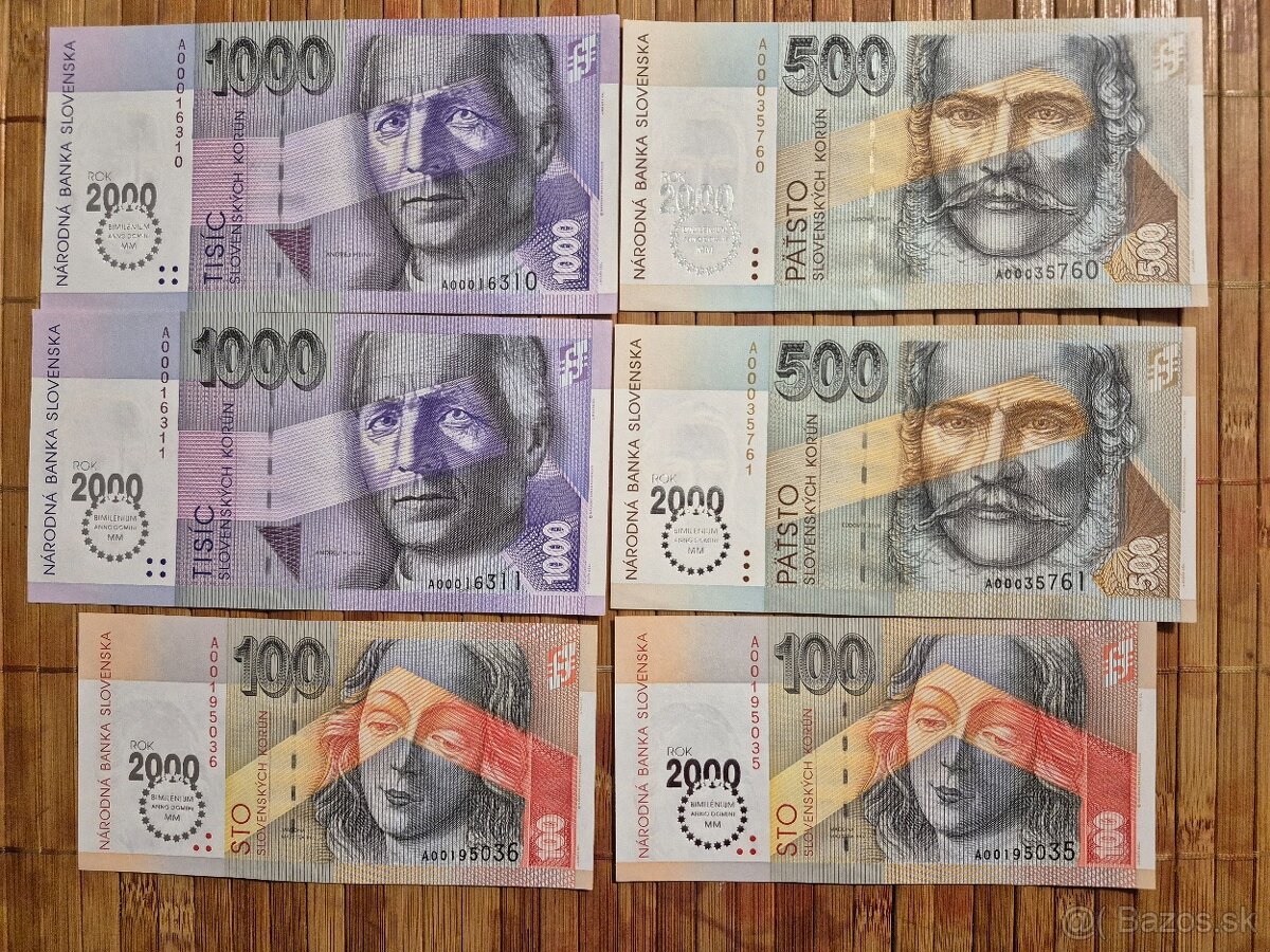 Predám bankovky - edícia 2000