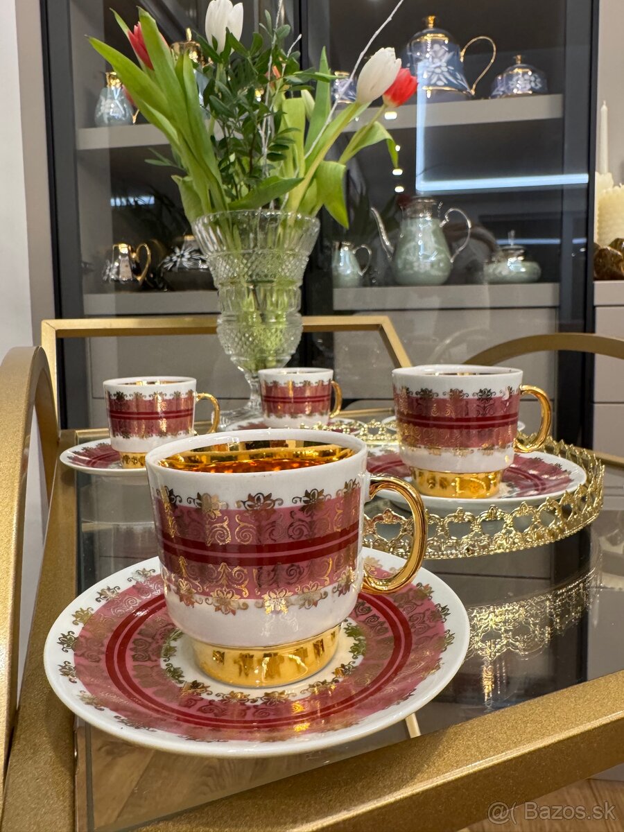 Retro šálky z luxusnej edície  Chodov ČSSR ako nové