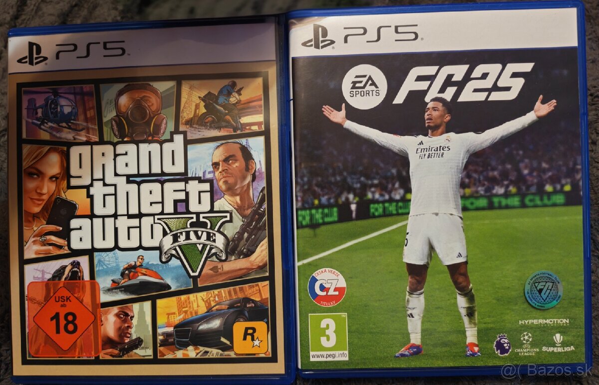 Predám FC 25 a GTA 5 na ps5