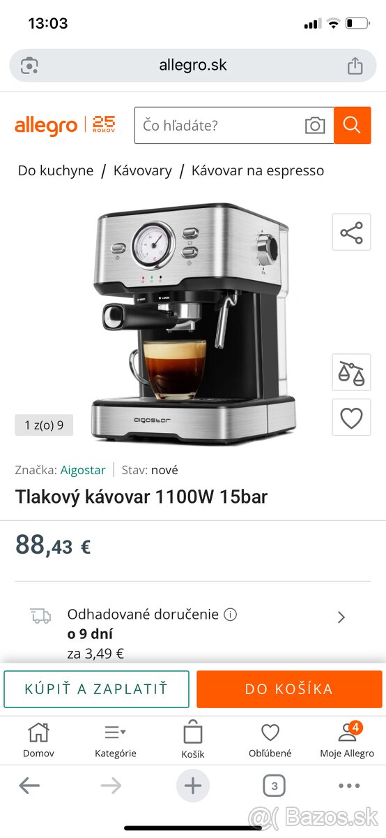 Pakovy kavovar