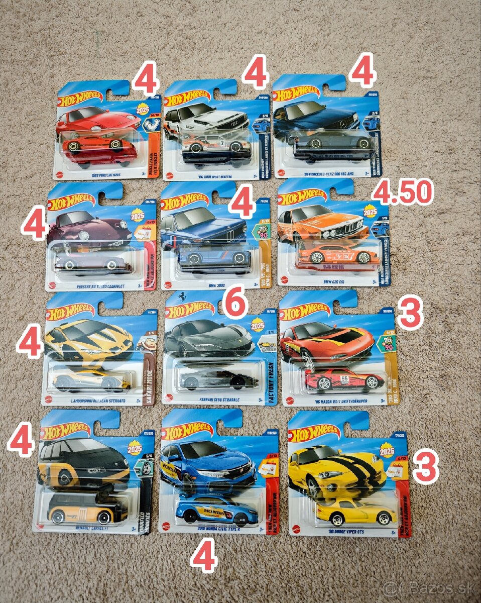 Autíčka Hotwheels nové