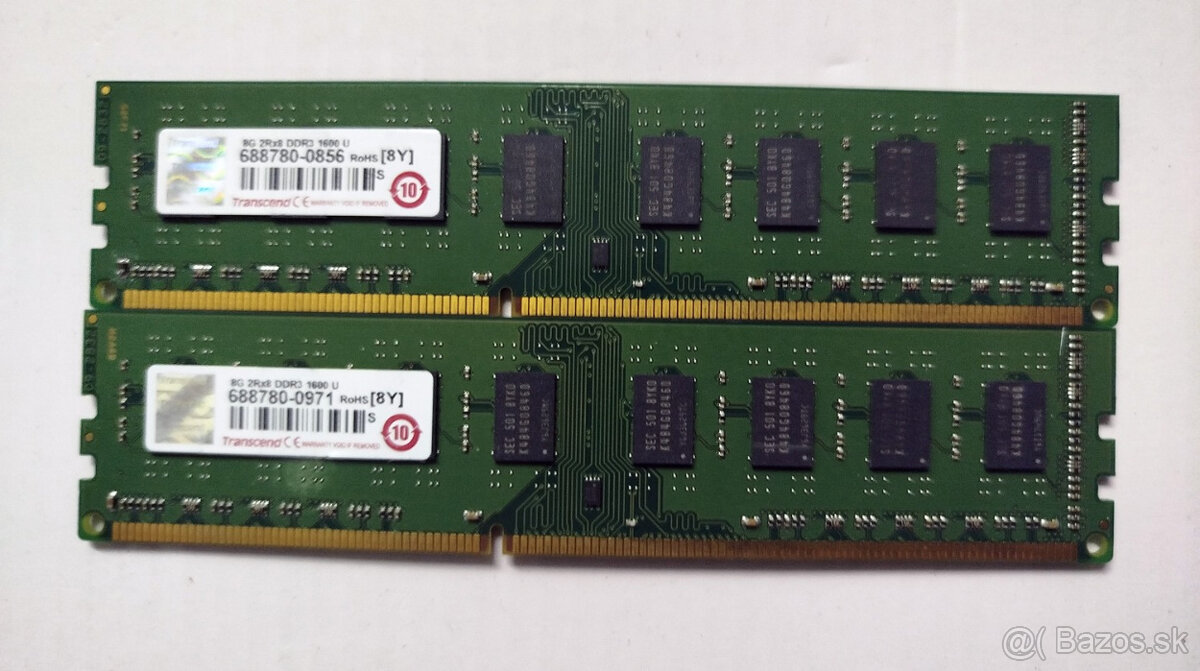 DDR3 16GB /2x 8GB/ 1600MHz Transcend
