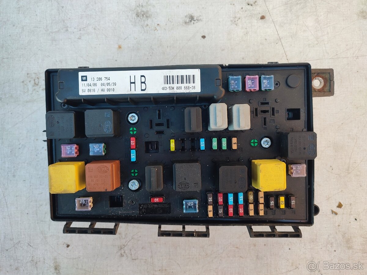 Opel - Poistková skrinka UEC Opel – 13 206 754 / HB